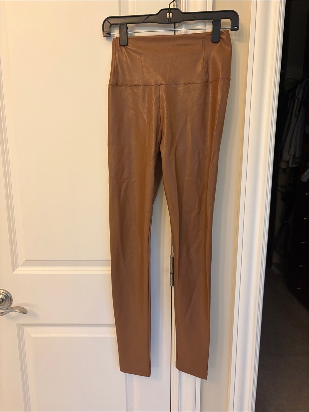 Wilfred Faux Leather Leggings in Cognac
